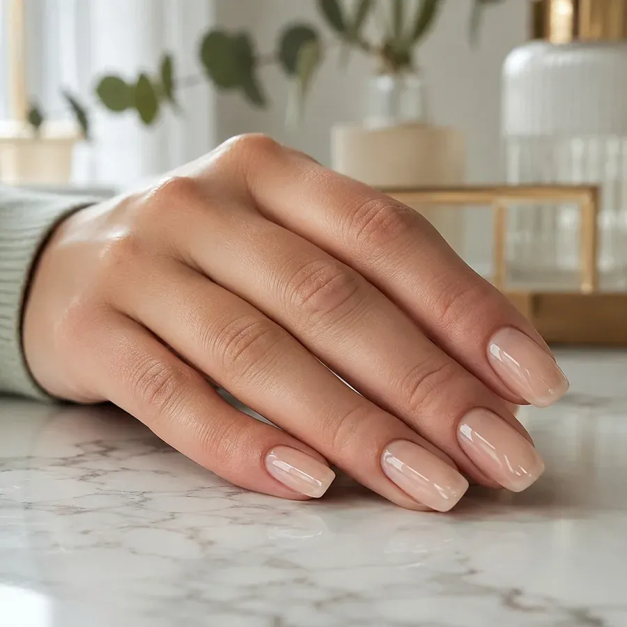 Renfort Gel Easy Base sur ongles naturels courts